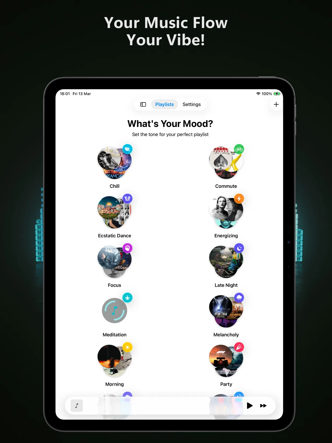 screenshot from the app Flowvi.be
