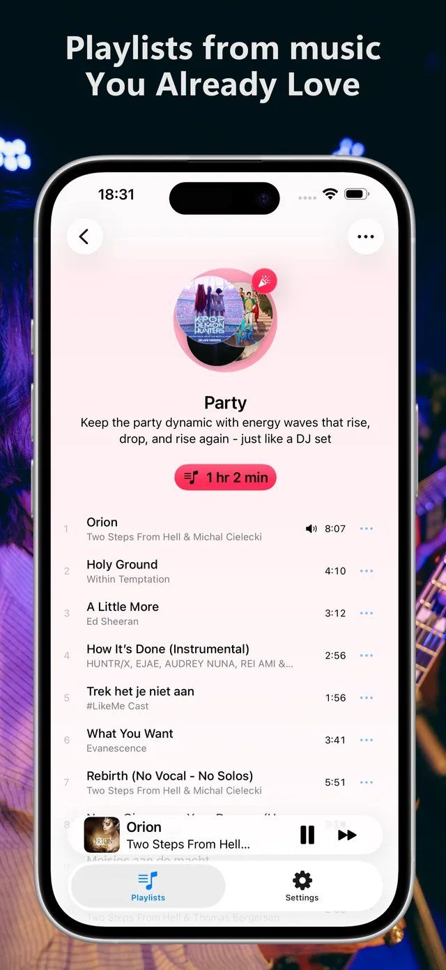 screenshot from the app Flowvi.be